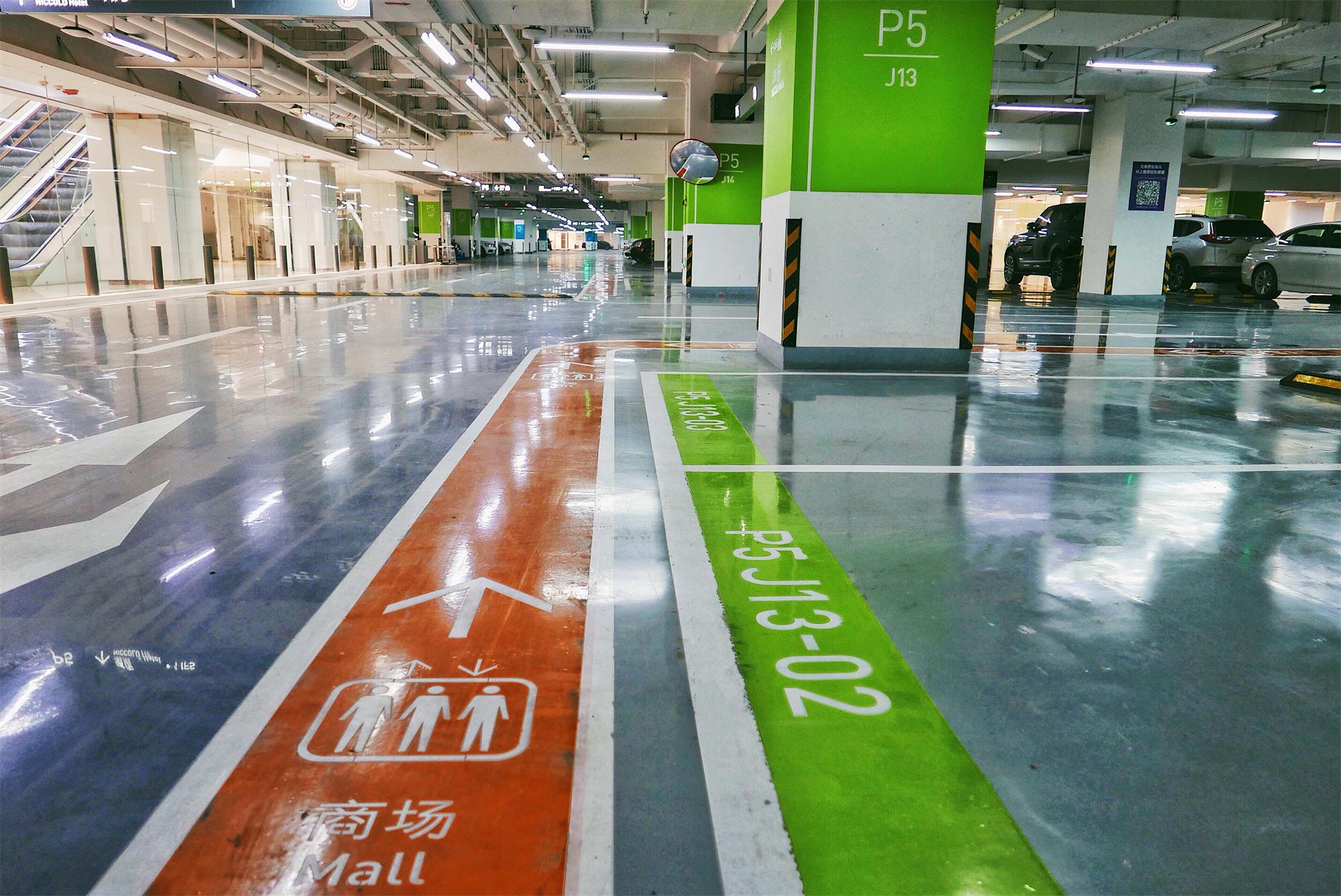 停车场地面指示标